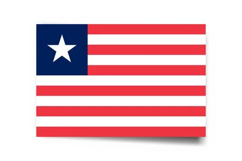 Rectangle vector flag of Liberia Stock Illustration