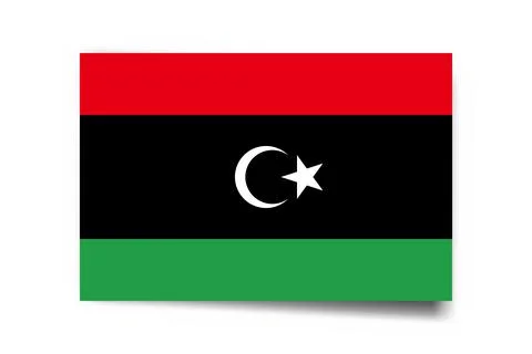 Rectangle vector flag of Libya 스톡 일러스트