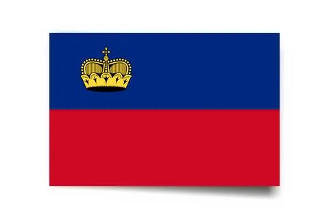 Rectangle vector flag of Liechtenstein Illustrazione stock