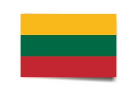 Rectangle vector flag of Lithuania イラスト素材