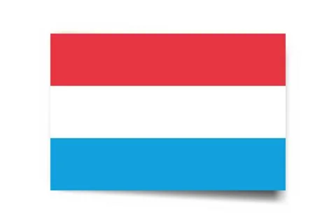 Rectangle vector flag of Luxembourg Illustrazione stock