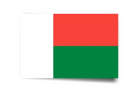 Rectangle vector flag of Madagascar Stock Illustration