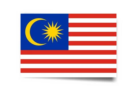 Rectangle vector flag of Malaysia Illustrazione stock