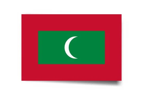 Rectangle vector flag of Maldives Stock Illustration