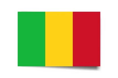 Rectangle vector flag of Mali Stock Illustration