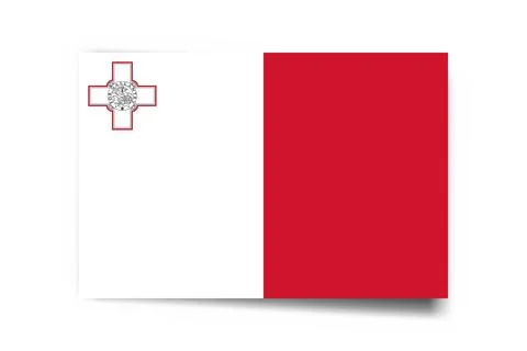 Rectangle vector flag of Malta Illustrazione stock