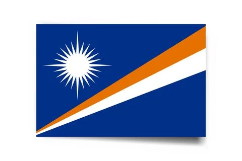 Rectangle vector flag of Marshall Islands 스톡 일러스트