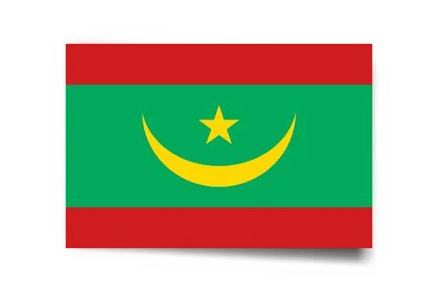 Rectangle vector flag of Mauritania Stockillustratie