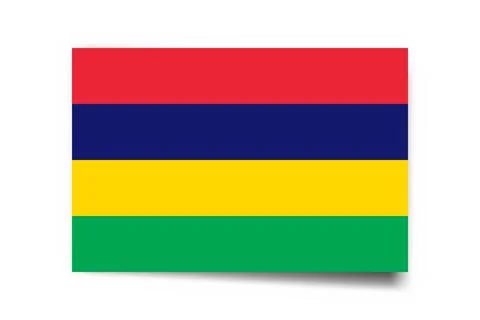 Rectangle vector flag of Mauritius Illustrazione stock