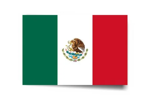 Rectangle vector flag of Mexico Stock Illustration