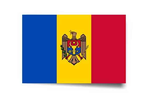 Rectangle vector flag of Moldova Illustrazione stock