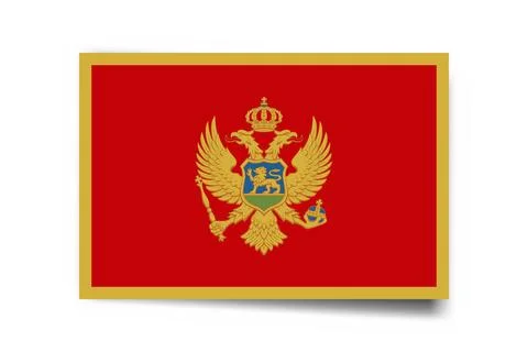 Rectangle vector flag of Montenegro Illustrazione stock