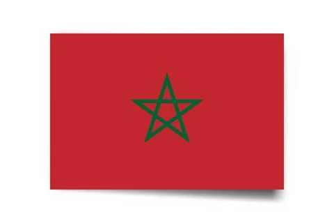 Rectangle vector flag of Morocco Stock Illustration