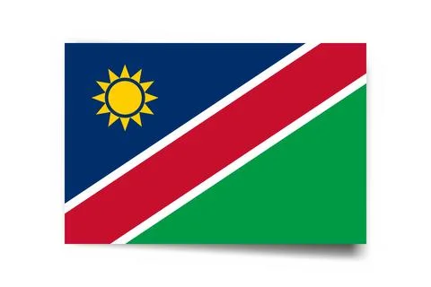 Rectangle vector flag of Namibia Stock Illustration