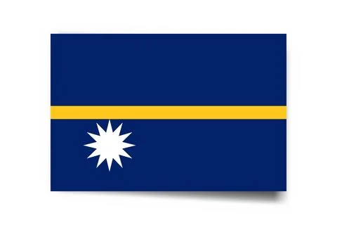 Rectangle vector flag of Nauru Stock Illustration