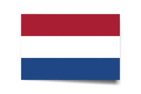 Rectangle vector flag of Netherlands Stock Illustration