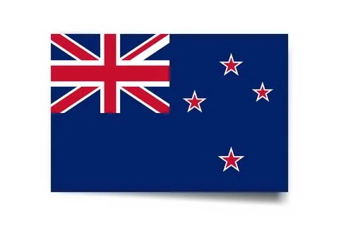 Rectangle vector flag of New Zealand 스톡 일러스트