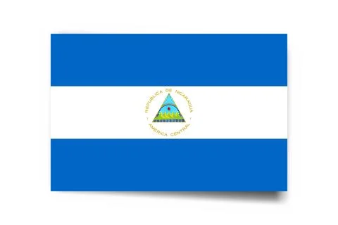 Rectangle vector flag of Nicaragua イラスト素材