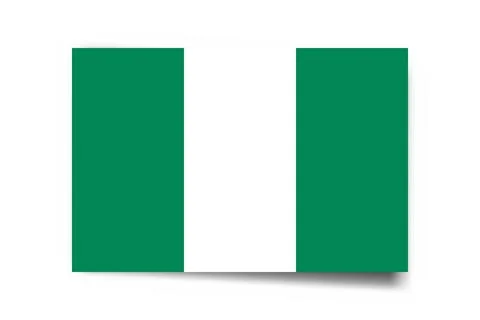 Rectangle vector flag of Nigeria Illustrazione stock