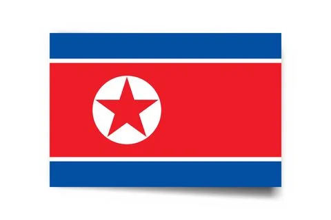 Rectangle vector flag of North Korea 스톡 일러스트