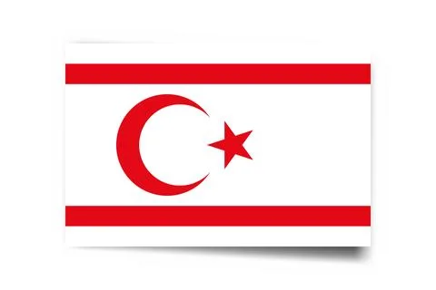 Rectangle vector flag of Northern Cyprus Illustrazione stock