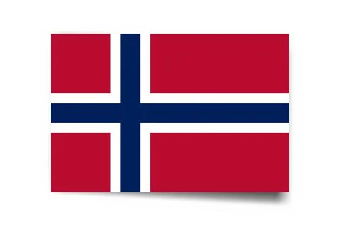 Rectangle vector flag of Norway 스톡 일러스트