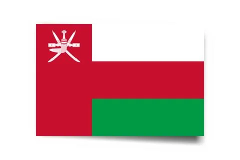 Rectangle vector flag of Oman Stock Illustration