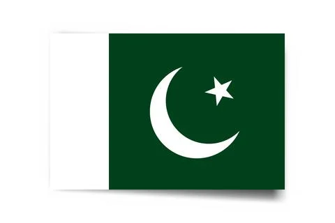 Rectangle vector flag of Pakistan Stock Illustration