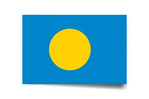 Rectangle vector flag of Palau 스톡 일러스트