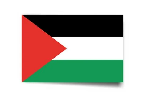 Rectangle vector flag of Palestine Stock Illustration
