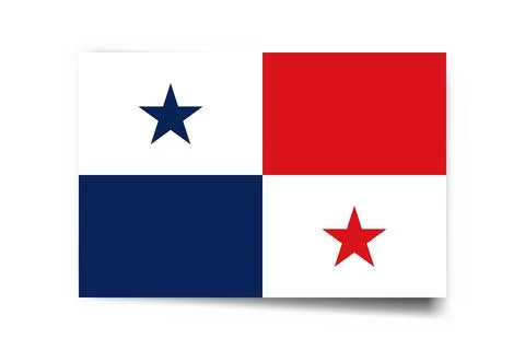 Rectangle vector flag of Panama Illustrazione stock