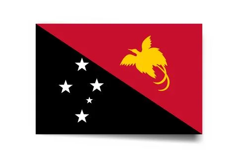 Rectangle vector flag of Papua New Guinea イラスト素材