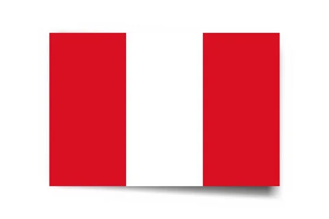 Rectangle vector flag of Peru イラスト素材