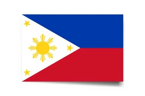 Rectangle vector flag of Philippines イラスト素材