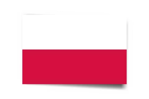 Rectangle vector flag of Poland Stock Illustration