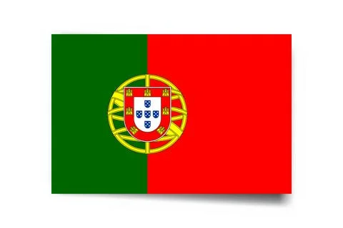 Rectangle vector flag of Portugal Stock Illustration