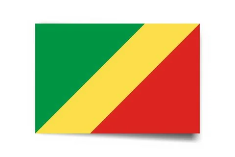 Rectangle vector flag of Republic of the Congo Stock Illustration