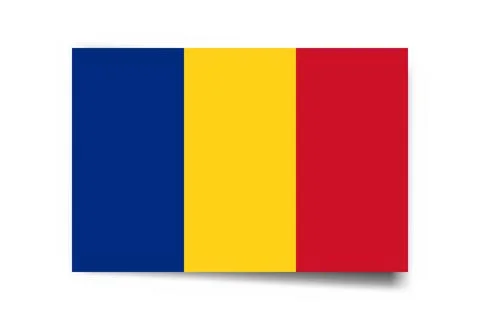 Rectangle vector flag of Romania Stock Illustration