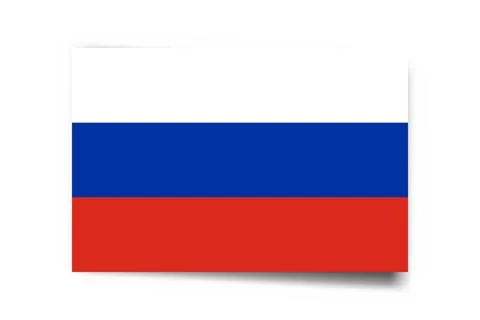 Rectangle vector flag of Russia Stock Illustration