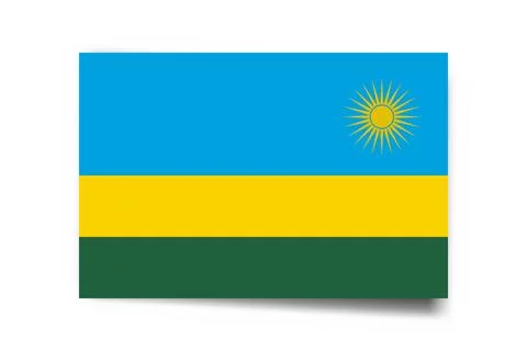 Rectangle vector flag of Rwanda Illustrazione stock