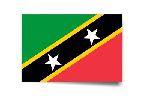 Rectangle vector flag of Saint Kitts and Nevis Stock Illustration