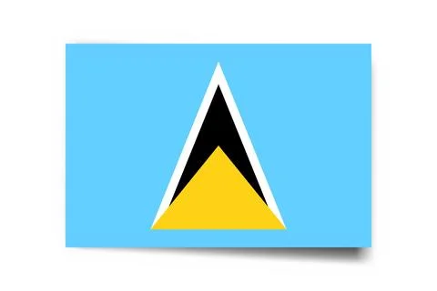 Rectangle vector flag of Saint Lucia Stock Illustration