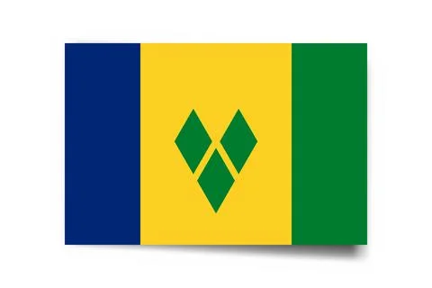 Rectangle vector flag of Saint Vincent and the Grenadines 스톡 일러스트