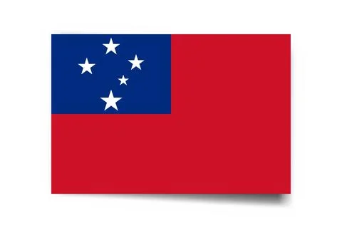 Rectangle vector flag of Samoa Stock Illustration