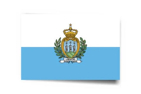 Rectangle vector flag of San Marino Illustrazione stock