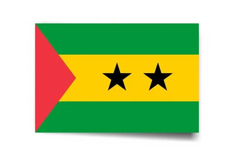 Rectangle vector flag of Sao Tome and Principe Stock Illustration