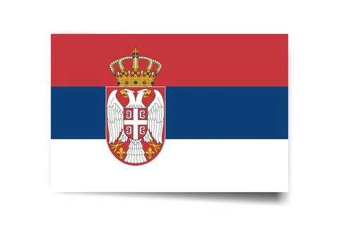 Rectangle vector flag of Serbia Stock Illustration