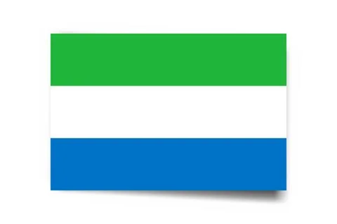 Rectangle vector flag of Sierra Leone Stock Illustration