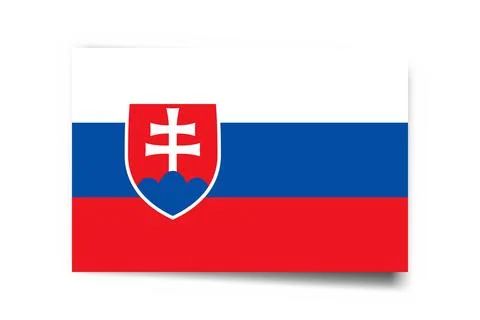 Rectangle vector flag of Slovakia Stock Illustration