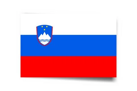 Rectangle vector flag of Slovenia Illustrazione stock